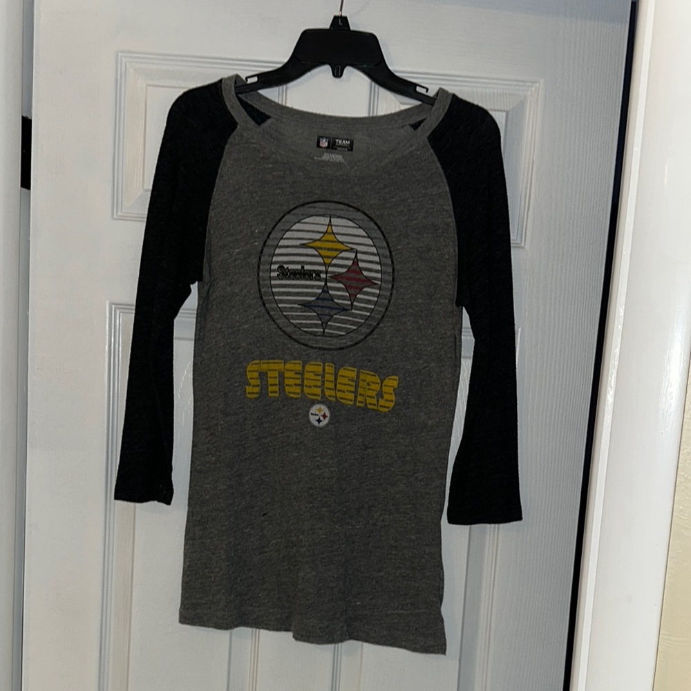 Steelers Women’s Shirt - Grey and Black